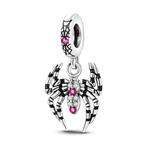 MULA European Magical Spider DIY Charm CZ Fit Women Bracelet 925 Silver Plated - Picture 1 of 6