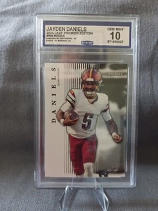 Jayden Daniels 2024 Hoja Edición Premier #R09 ROOKIE GEMA COMO NUEVA 10 - Imagen 1 de 2