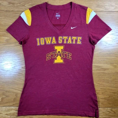 Camiseta Iowa State Cyclones Para Mujer Mediana Roja Dorada Damas Nike Informal Atlética Foto 1 de 4