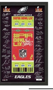 Philadelphia Eagles 2025 Super Bowl LIX 59 Signature Frame 2024 NFC Champions - Picture 1 of 1
