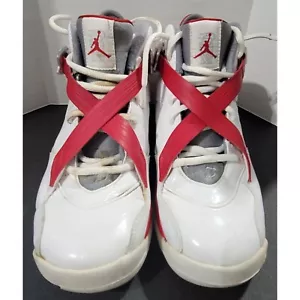 Nike Jordan's VIII 8 Retro, Jugend Größe 7 (US) Schuhe (467808-101). Rot und Weiß. - Bild 1 von 8