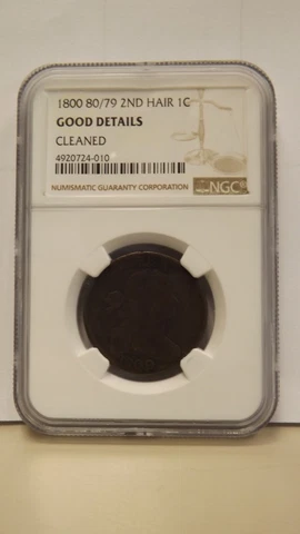 LARGE CENT 1800 80/79 2ND HAIR GOOD NGG (40161-CENT-OSS) Cover