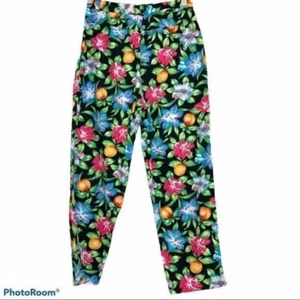 Vintage Gap Hawaii Blumendruck hoch geschnittene Baumwollhose Damengröße 9/10 - Bild 1 von 10