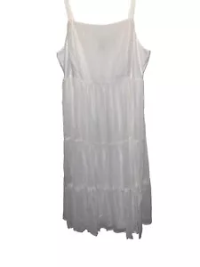 TORRED ABITO A STRATI BIANCO CHIFFON 3X NUOVO - Foto 1 di 4