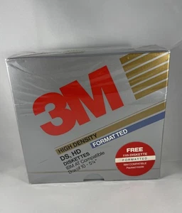3M DS HD Double Sided High Density IBM 10 Count 5-1/4 Floppy Disks NOS - Picture 1 of 3