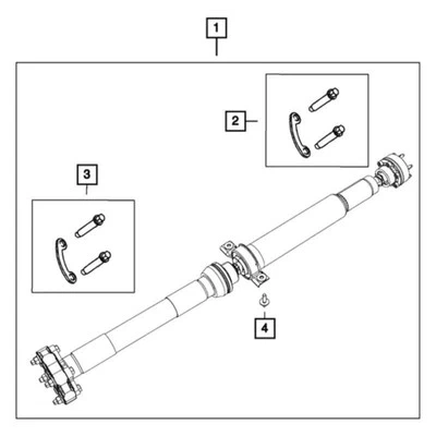 For Dodge Durango 2018-2024 Mopar 53010845AC Rear Driveshaft Foto 1 de 2