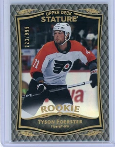 2023-24 UD STATURE HOCKEY BASE #223/999 PHILADELPHIA FLYERS Tyson Foerster - Picture 1 of 2