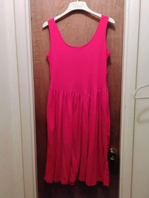 Vintage 90s Red Venezia Jumper Pocket Layering Tank Dress Sundress W/Tags L XL - Image 1 of 4