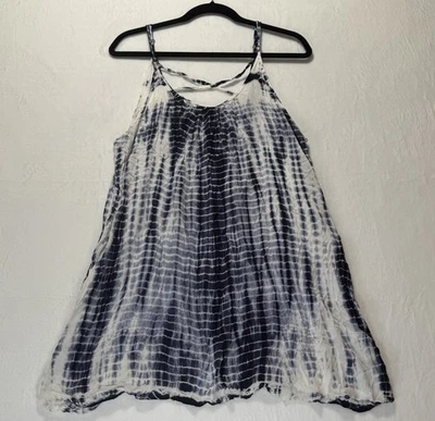 Женские Raviya синий/белый галстук краситель миди платье размер большой сделано в Индии богемное Flowy - Изображение 1 из 4