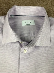Eton Purple Weave Fabric Dress Shirt Size 18 Contemporary - Picture 1 of 5