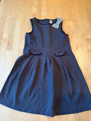 Janie and Jack Vestido Jersey Gris Sin Mangas con Lazo Talla 8 Foto 1 de 4