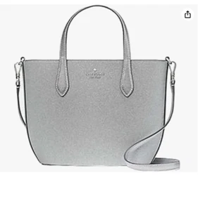 Kate Spade Glimmer Small Satchel Zip Tote Schultertasche Glitzer Urlaub Silber - Bild 1 von 5