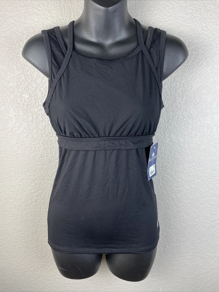 Top Protokolo de malla en capas negro talla M/L Foto 1 de 4