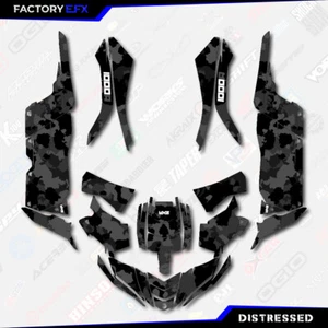 Black Distressed Camo Graphics kit fits Yamaha YXZ 1000R 2015-2018 - Foto 1 di 2