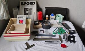 Collection Of Vintage Photography Darkroom Developing Equipment Ilford Paterson