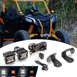 3'' Strobe Pod w/DT Wire+A-Pillar Mount For Can-am Maverick Trail/Sport 1000 Max - Picture 1 of 16