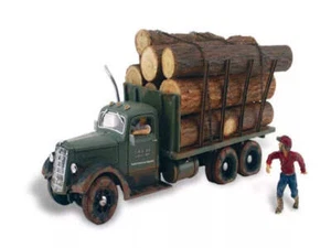 Woodland Scenics AS5553 HO Tim Burr Logging Truck Vehicle Figure Built & Ready - Picture 1 of 1