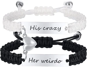Matching Bracelets for Him and Her - Long Distance Couple Bracelet,Hypoallergeni - Picture 1 of 6
