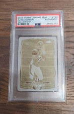 2014 Topps Chrome Mini AJ McCarron Yellow Printing Plate Rookie RC #1/1 PSA