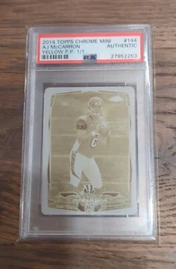 2014 Topps Chrome Mini AJ McCarron gelbe Druckplatte Rookie RC #1/1 PSA - Bild 1 von 2