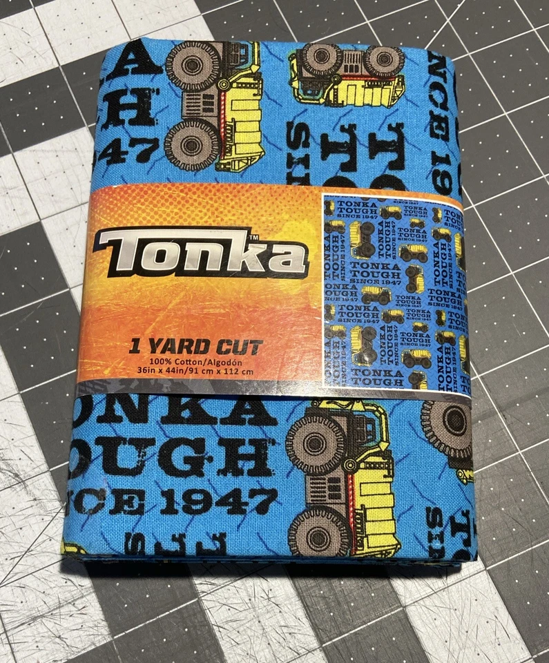Camiones Tonka 100 % algodón resistentes desde 1947 (36x44) tela precortada de 1 yarda Foto 1 de 1