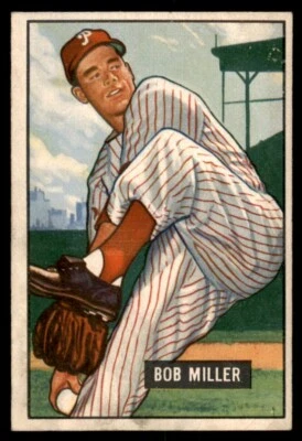 1951 Bowman Bob Miller Philadelphia Phillies #220 *Noles2148* - Image 1 of 2