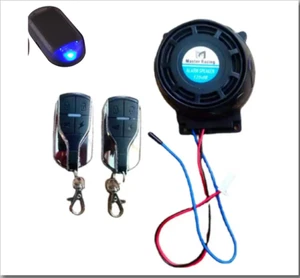 125dB MASTER RACING MOTORCYCLE ANTI-THEFT ALARM WITH 2 REMOTES + FLASHING LED - Foto 1 di 9