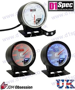 MANÓMETRO DE ADMISIÓN DE CARRERAS D1 ESPECIFICACIONES MEDIDOR DE PRESIÓN 52 mm esfera blanca JDM RALLY DRIFT - Imagen 1 de 1