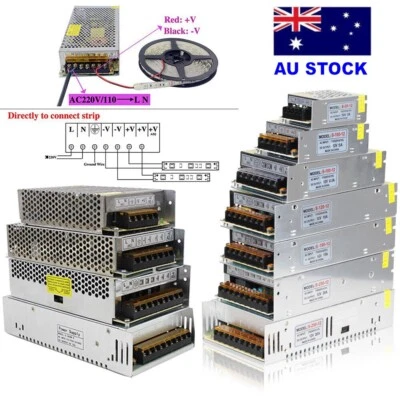 AC 220V To DC 12V 2A 3A 5A 10A Switch Power Supply Adapter For LED Strip Lights - image 1 of 4