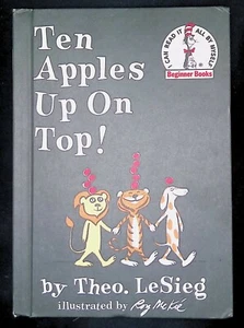 1961 Ten Apples Up On Top Theo Lesieg Beginner Books Book Club Ed Dr Seuss Matte - Imagen 1 de 10
