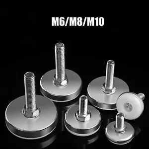 Pies ajustables Fuerte capacidad de carga M6 M8 M10 niveladora pie de mueble blanco - Imagen 1 de 31