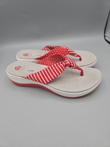 CLARKS Sandali donna Cloudsteppers Clark’s Arla Glison taglia 9 rossi a righe