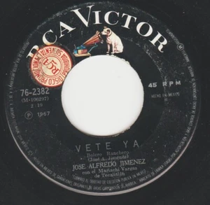 JOSE ALFREDO JIMENEZ PROMO MEXICAN 45 TE QUIERO TE QUIERO TE QUIERO 1967 - Picture 1 of 2