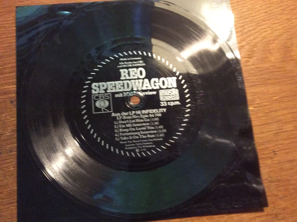  REO Speedwagon ‎-  Hi Infidelity   [Flexi Disc Single] ME Interview - Bild 1 von 1