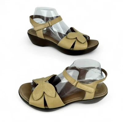 Sandalias Dankso Mujer Desi 40 9.5 Cuero Beige Mariposa Correas al Tobillo Ajustables Foto 1 de 4