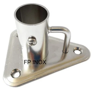 Embase de Chandelier Ø 25mm 90° Triangle inox A2 Bateau Platine - Bild 1 von 4