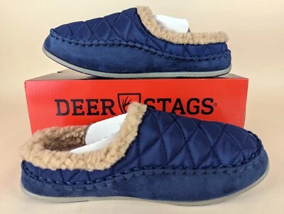 Zapatillas DEER STAGS Slipperooz Alma Hombres 7 M Azul Acolchado Zapatos Sin Cordones NWB Foto 1 de 4