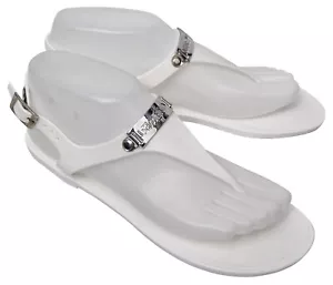 NINE WEST Jazmín Blanco Jalea Goma Sintético Mujer Sandalias Zapatos EU 37 UK 4 - Imagen 1 de 7