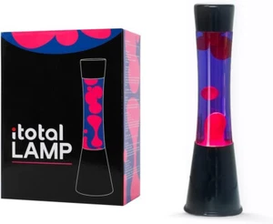 lampada Lava magma Lamp h 40cm - XL2347 liquido viola cera fucsia base nera - Imagen 1 de 1