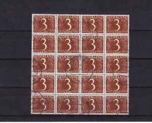 SA09f Netherlands 1953 Numerals used blocks - Picture 1 of 1