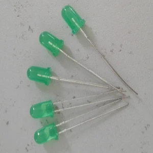 10pcs, Flash Flashing Blinking Diffused GREEN 12v Signal LED with Free Resistors - Picture 1 of 3