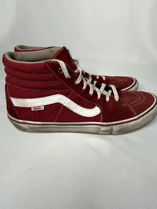 VANS Sk8 Hi Para Hombres Talla 13 Granate Gamuza Lona Parte Superior Alta Zapatos de Skate Tenis - Imagen 1 de 6