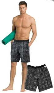 PANTALONES CORTOS MOJO prAna Negro/Blanco 9.5" Yoga Escalada Activa Informal ¡COMO NUEVOS! Mediano - Imagen 1 de 4