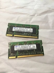 2x M470T6554CZ3-CE6 GENUINE OEM SAMSUNG LAPTOP MEMORY 512MB PC2-5300S - Afbeelding 1 van 2