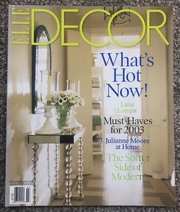 February/March 2003 Elle Decor Magazine What’s Hot Now Must-Haves For 2003 - Picture 1 of 6