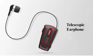 Clip-On For Bluetooth Telescopic Cable Earphone Headset Mobile Phone Headphones - Picture 1 of 15