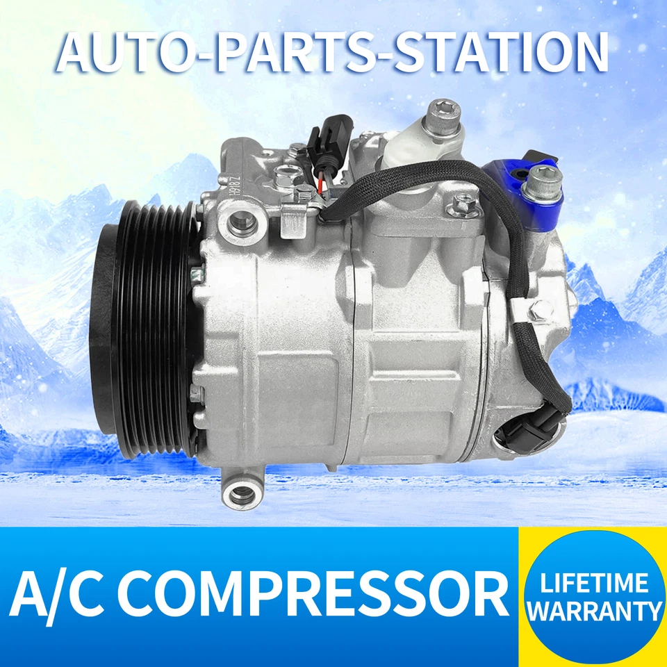 A/C Compressor w/ Clutch for Mercedes-Benz CLK350 ML350 SLK350 E350 C320 CL500 - Imagem 1 de 4