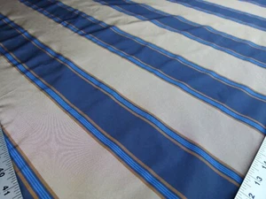 BY YD Scalamandre BOST BLUE & Beige Tan STRIPE SILK fr England MSRPUSD200/Y - Picture 1 of 8