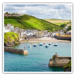2 x quadratische Aufkleber 10 cm - Port Isaac Cornwall England UK #46159 - Bild 1 von 9