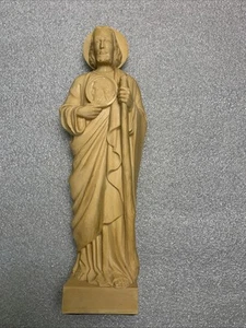 Vintage St. Jude Hard Plastic 8” Religious Statue Mid-Century Catholic Figurine - Picture 1 of 8